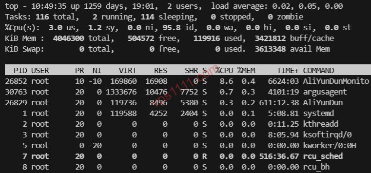 使用 Linux top 命令监控 CPU Steal Time 与 I/O Wait 指标